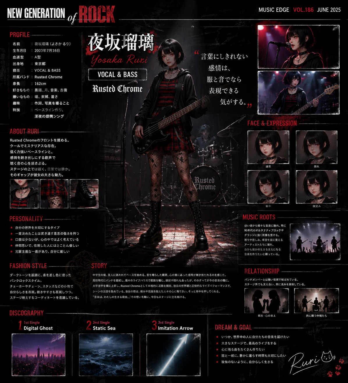 Music Magazine Character Profile - 墨图 AI 生成