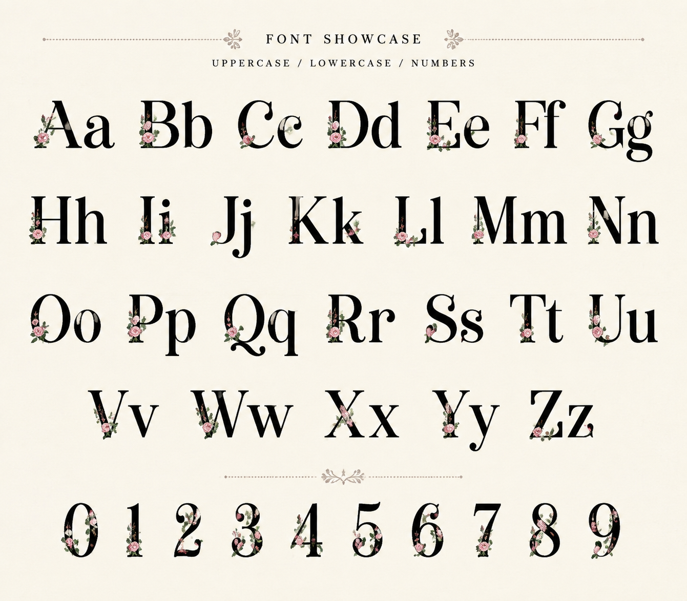 Alphanumeric font catalog prompt - 墨图 AI 生成