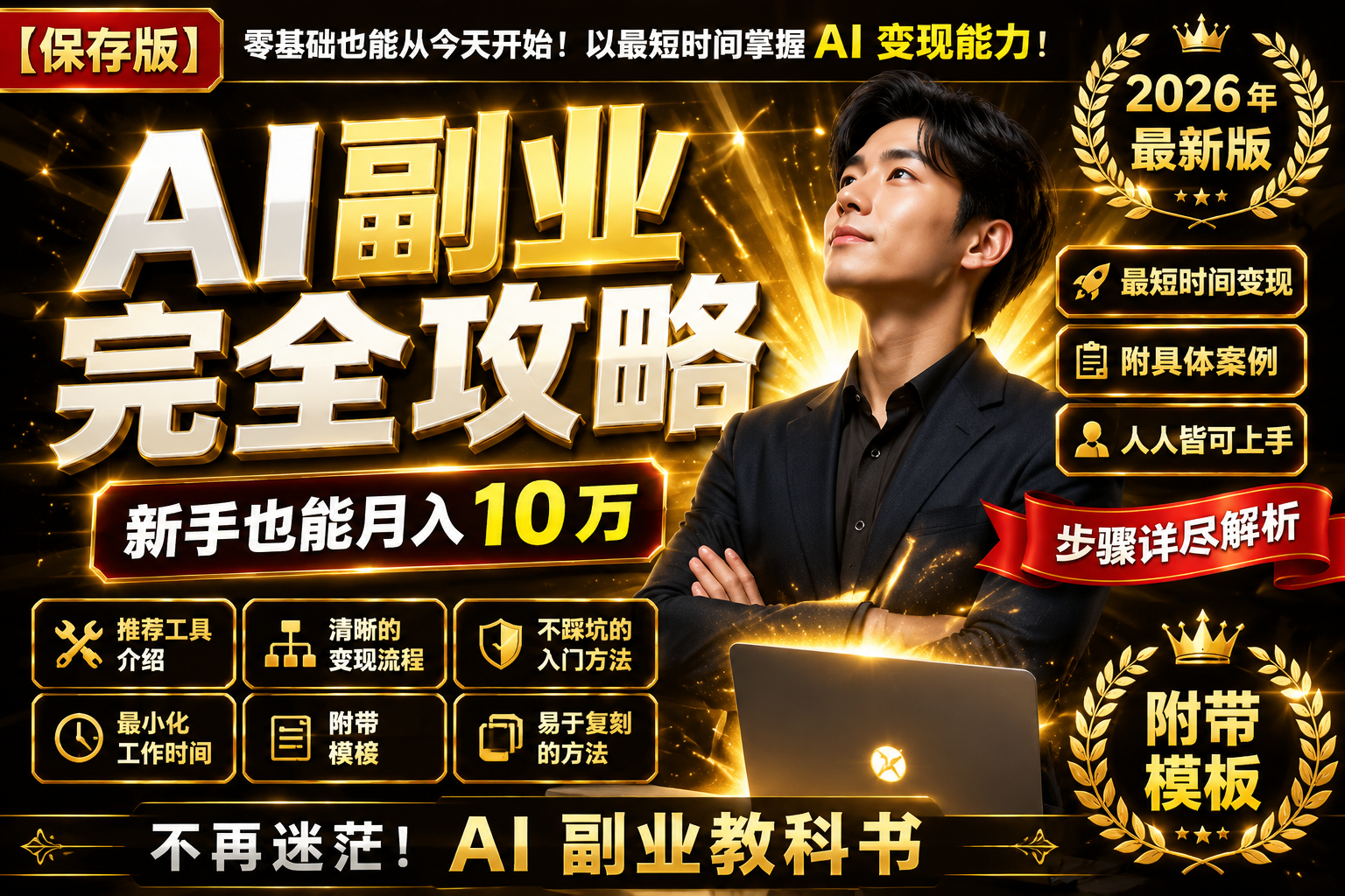 金色与黑色风格信息产品缩略图 - 墨图 AI 生成