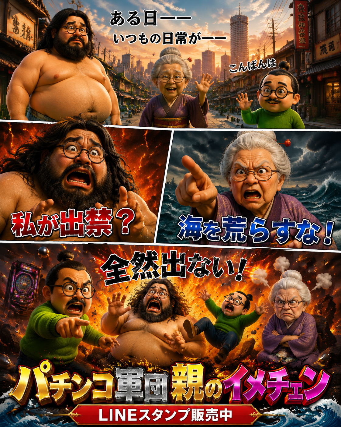 3D Cinematic Multi-Panel Promo Poster - 墨图 AI 生成