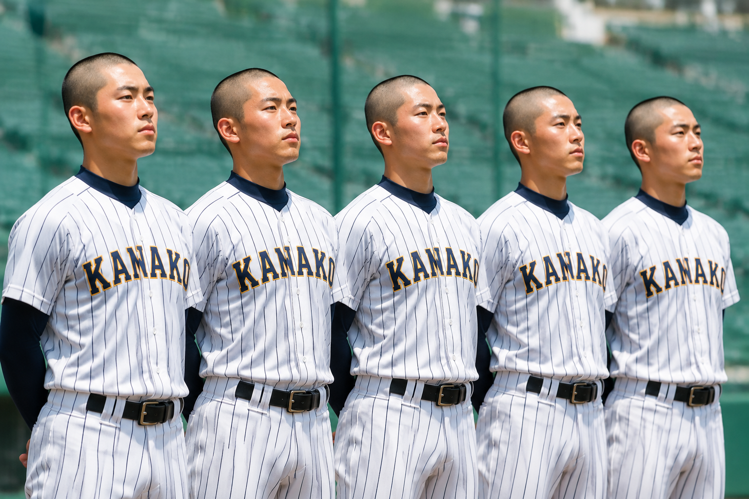 Identical Baseball Players Lineup - 墨图 AI 生成