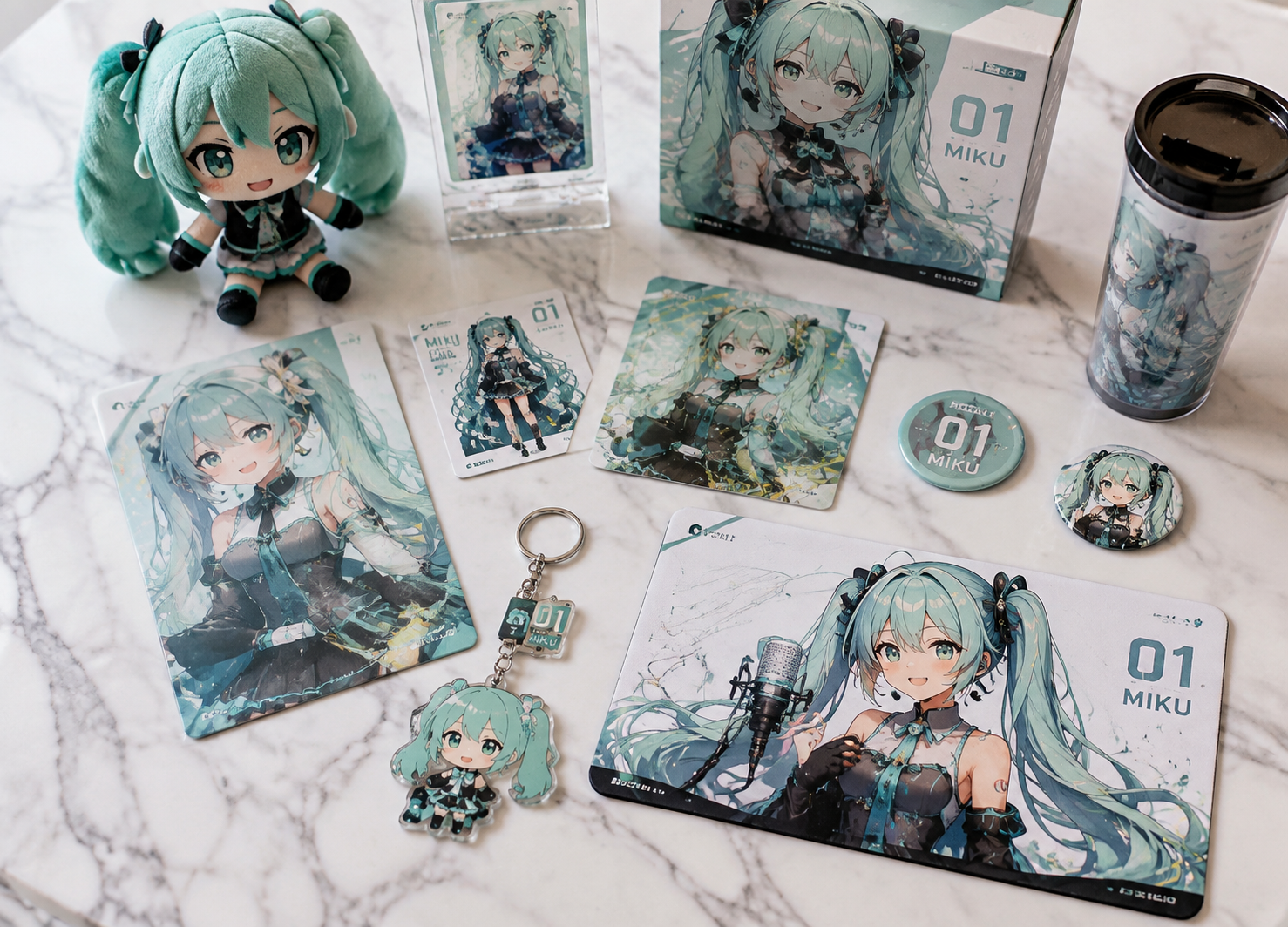 逼真的 VTuber 周边商品样机 - 墨图 AI 生成