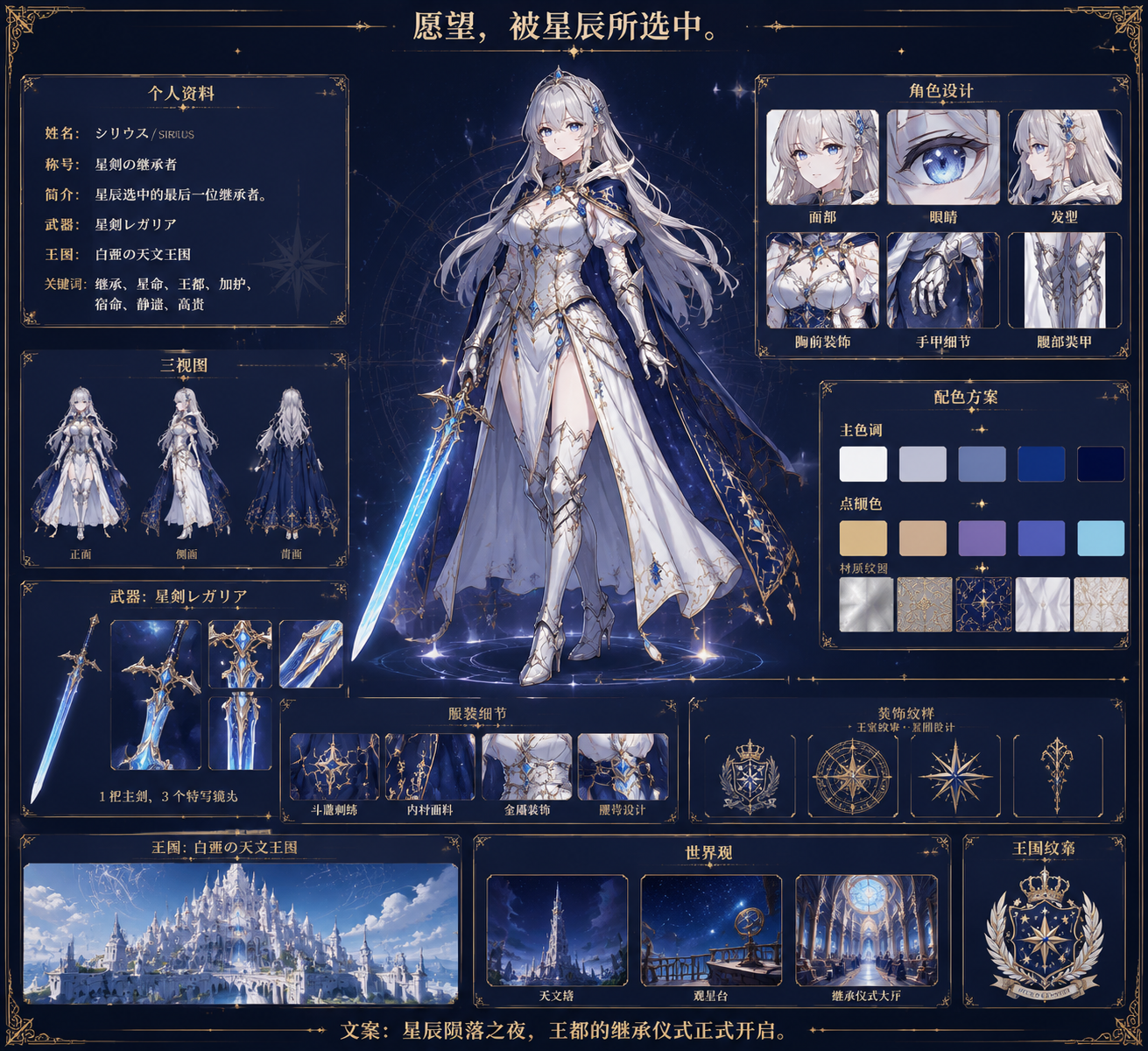 奇幻骑士概念设计图 - 墨图 AI 生成