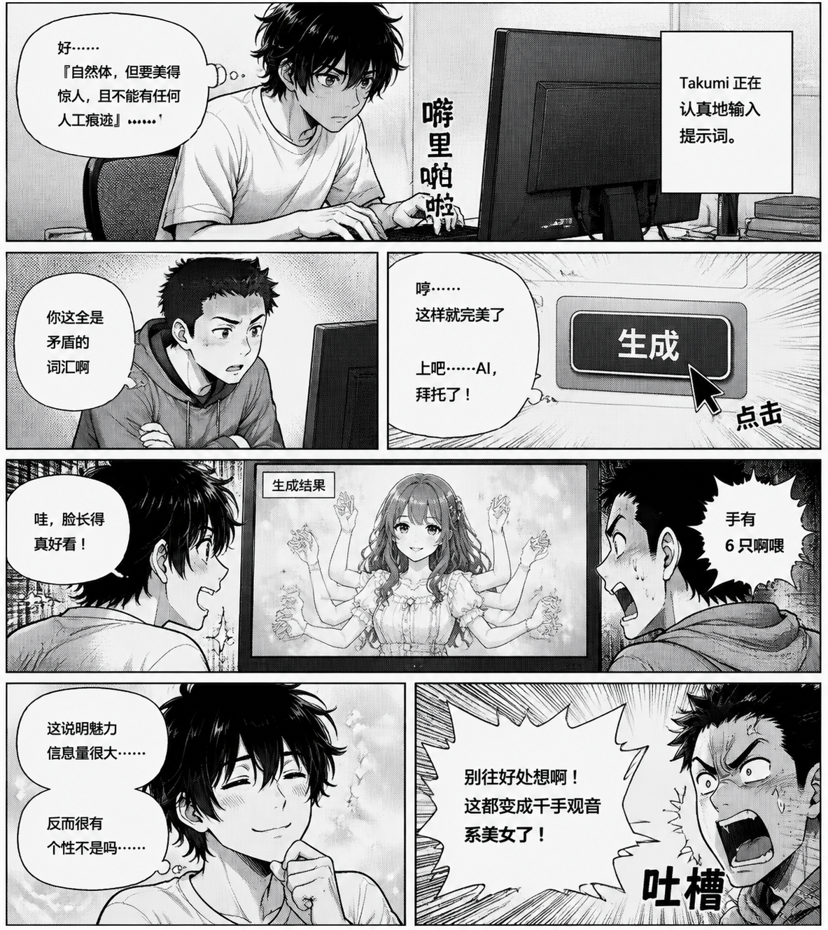 AI 绘画漫画页面 - 墨图 AI 生成