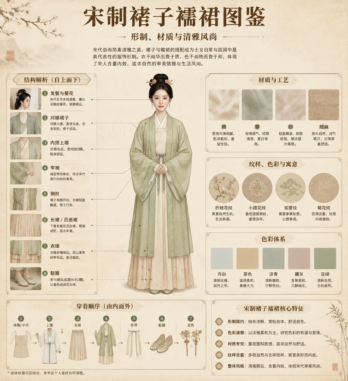 Song Dynasty Hanfu Infographic Guide - 墨图 AI 生成
