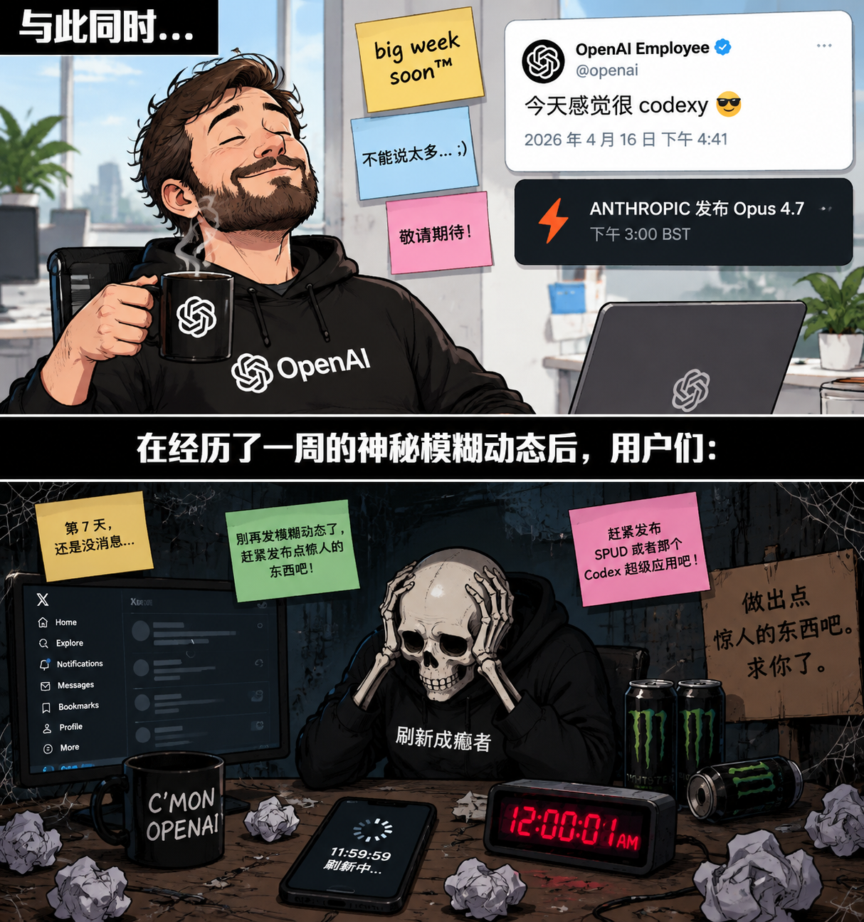 双格科技梗漫画 - 墨图 AI 生成