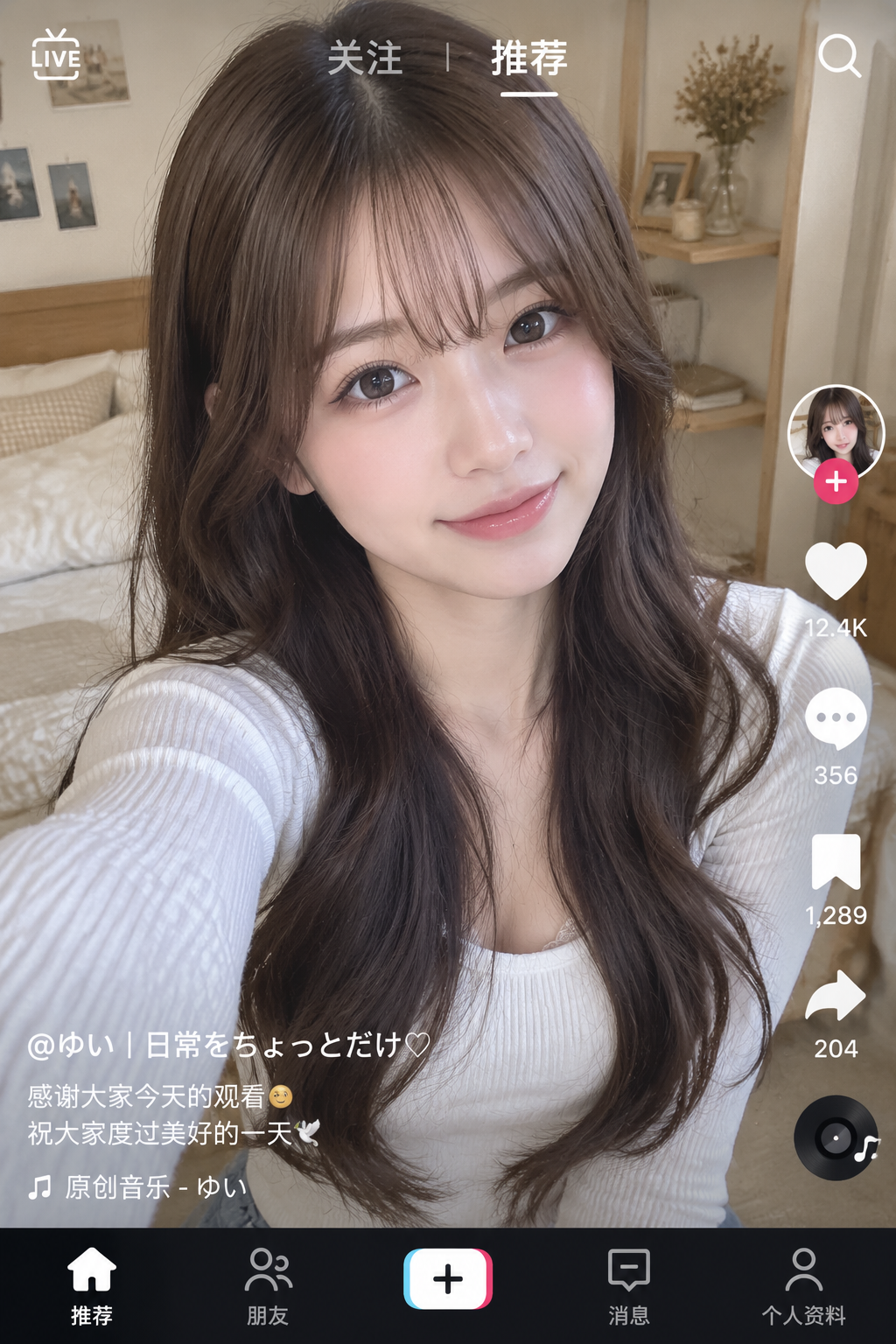 TikTok 风格视频界面模型 - 墨图 AI 生成