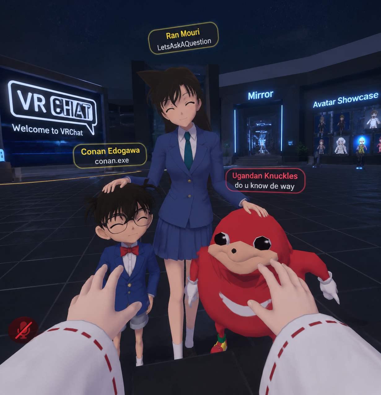 第一人称 VRChat 模因联动截图 - 墨图 AI 生成