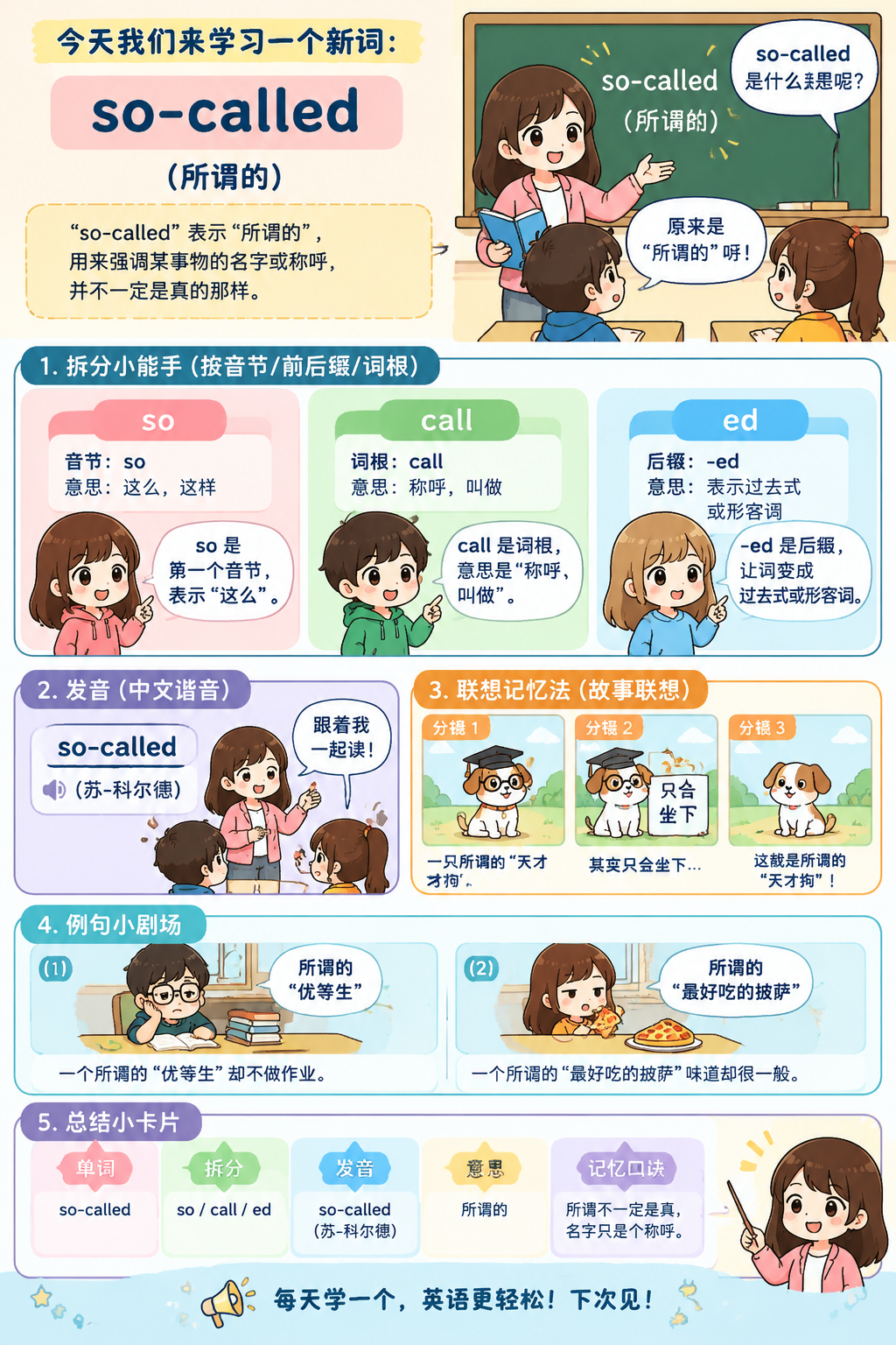 英语词汇教学信息图 - 墨图 AI 生成