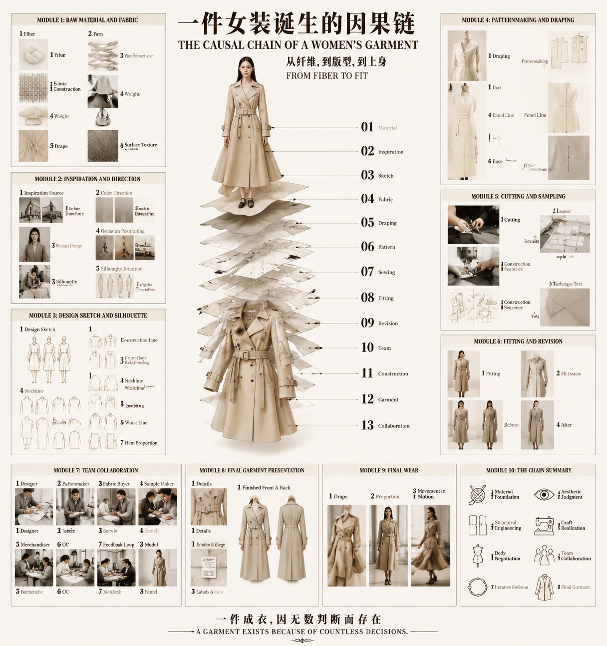 Fashion Design Process Infographic - 墨图 AI 生成