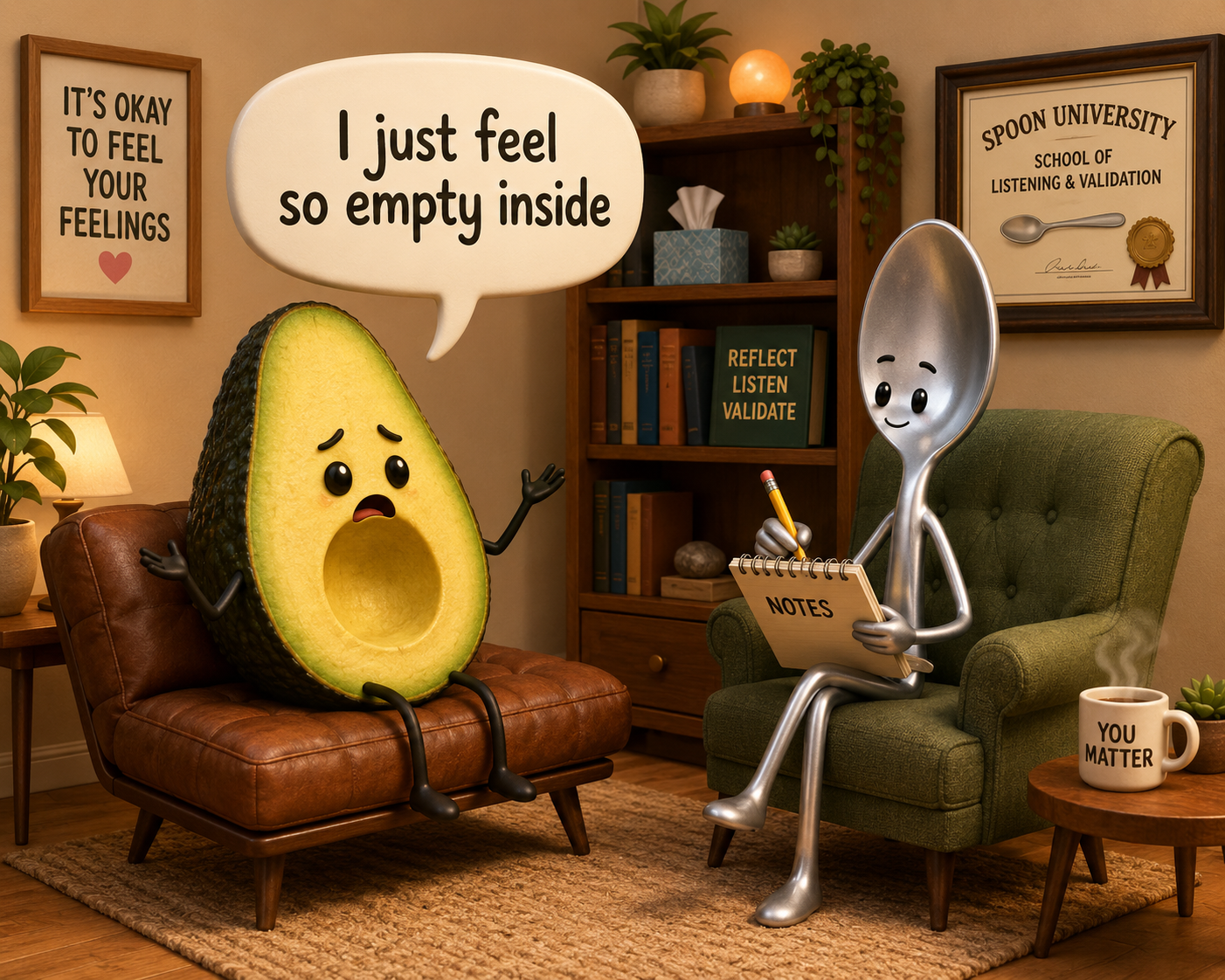Food Pun Therapy Session - 墨图 AI 生成