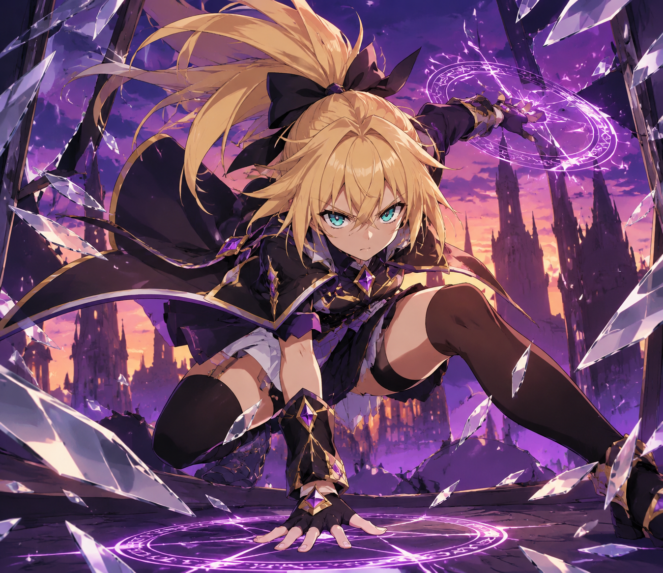 Dynamic Anime Magic Action Scene - 墨图 AI 生成