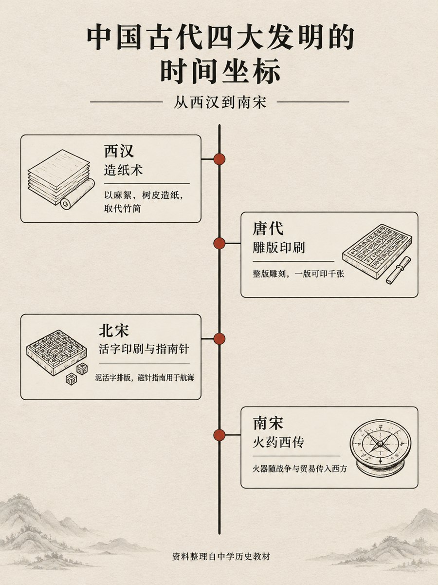 信息图 · 时间轴年表(历史课件 / 公司发展史) - AI 生成效果图