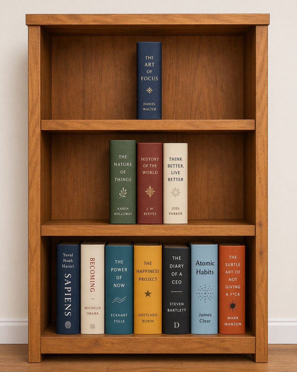 Curated Bookshelf with Specific Titles - AI 生成效果图