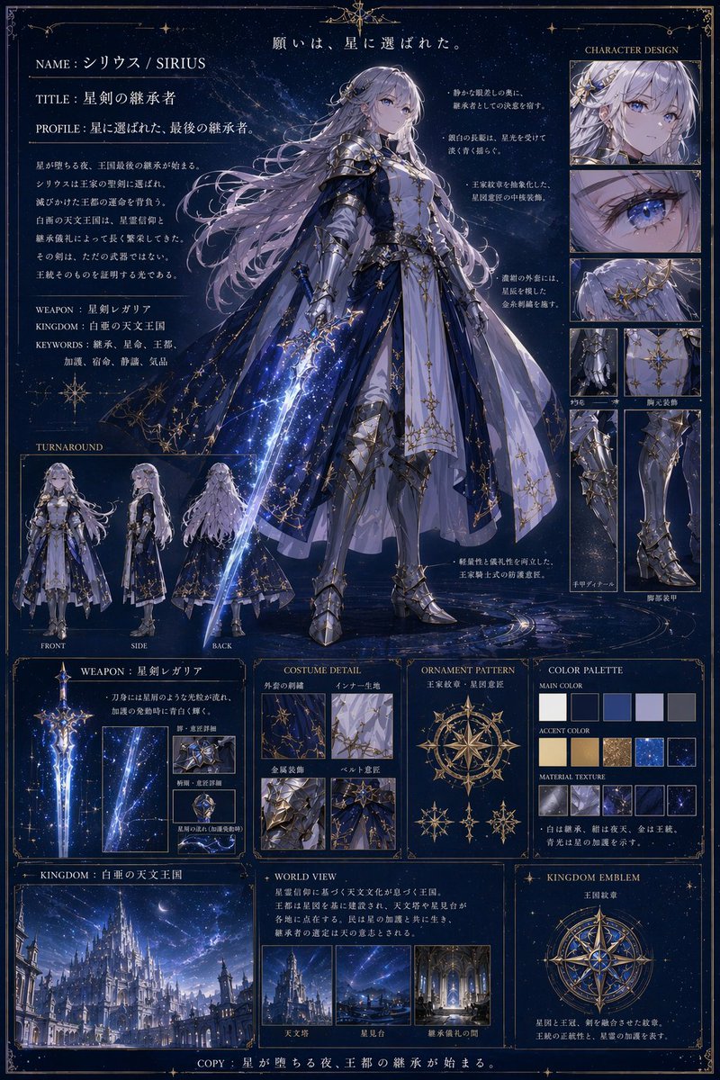 奇幻骑士概念设计图 - AI 生成效果图