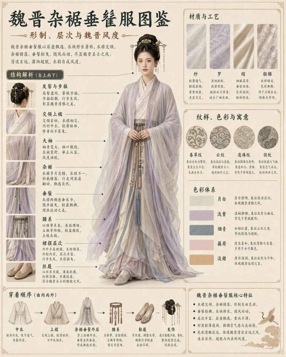 Traditional Clothing Infographic Guide - AI 生成效果图