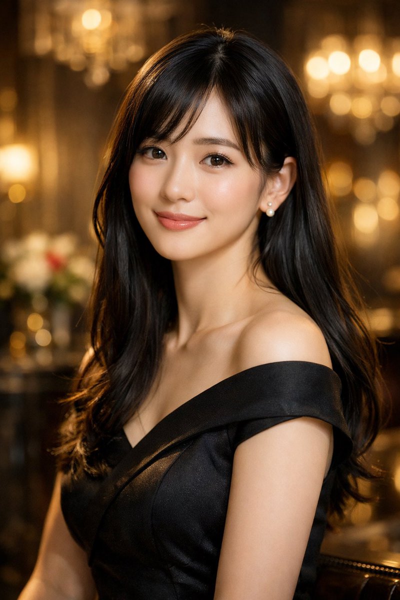 优雅的超写实女性肖像 - AI 生成效果图