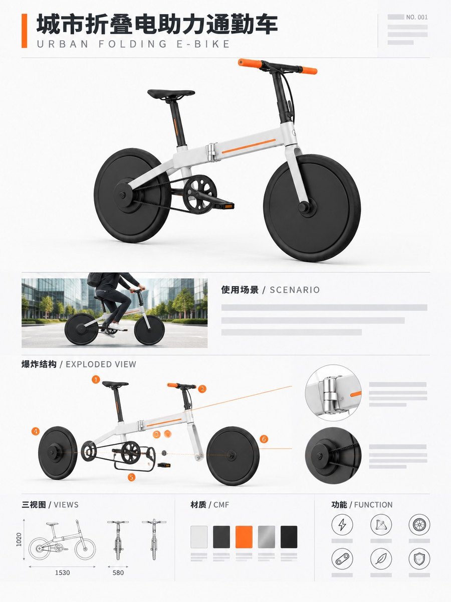 设计展板 · 整板版式母版 - AI 生成效果图