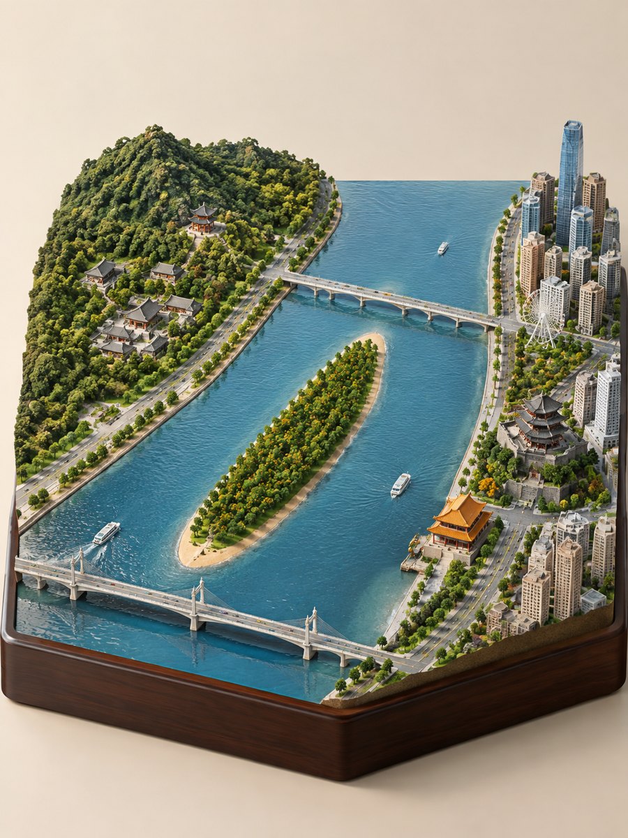城市地图 · 3D 微缩城市沙盘(城市宣传 / 展厅)