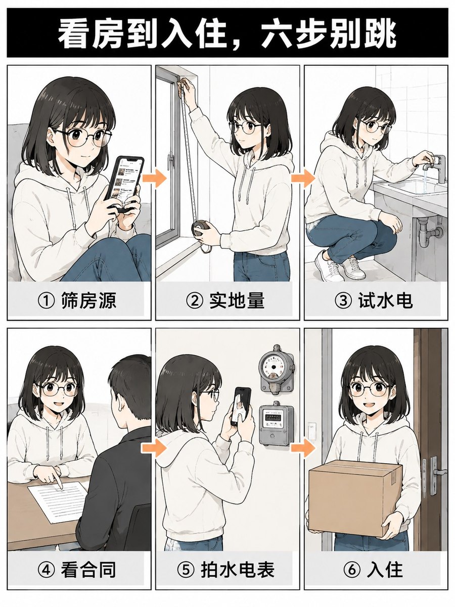 知识漫画 · 六格流程页 - AI 生成效果图