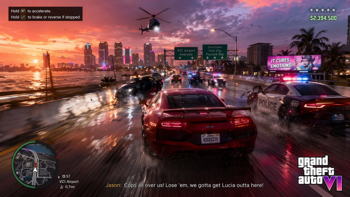 GTA VI 游戏画面截图模拟 - AI 生成效果图