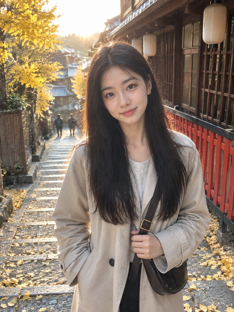 赛博旅游 · 京都清晨 - AI 生成效果图