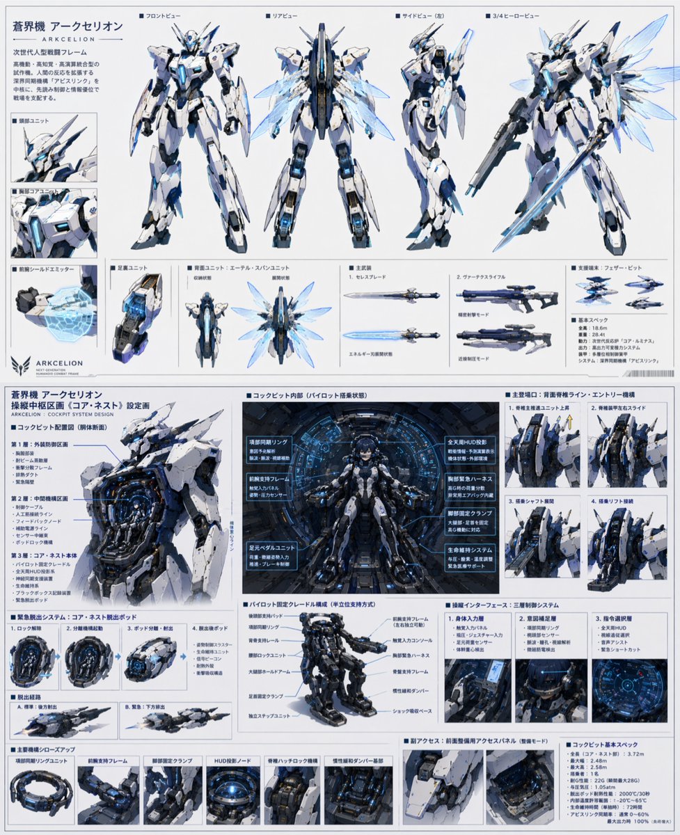 机甲主角设计 - AI 生成效果图
