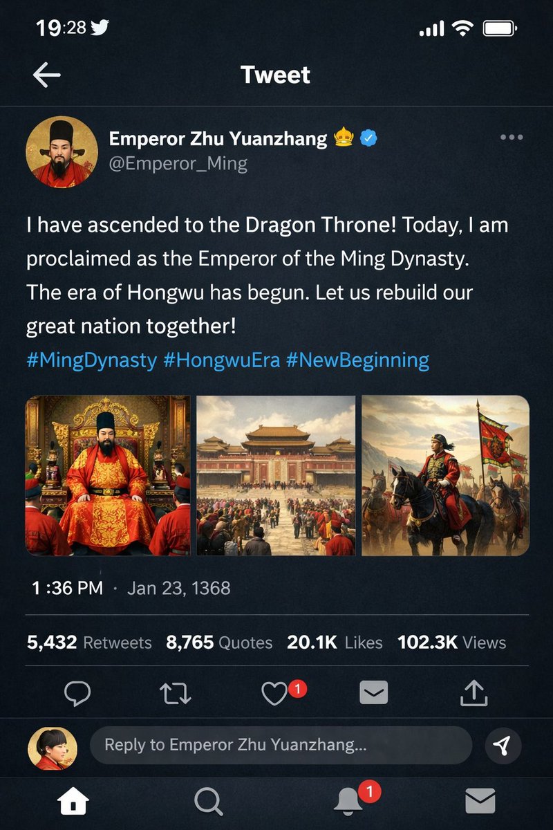 Historical Figure Social Media Mockup - AI 生成效果图