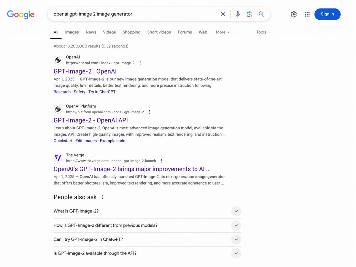 Google 搜索结果模拟页面 - AI 生成效果图