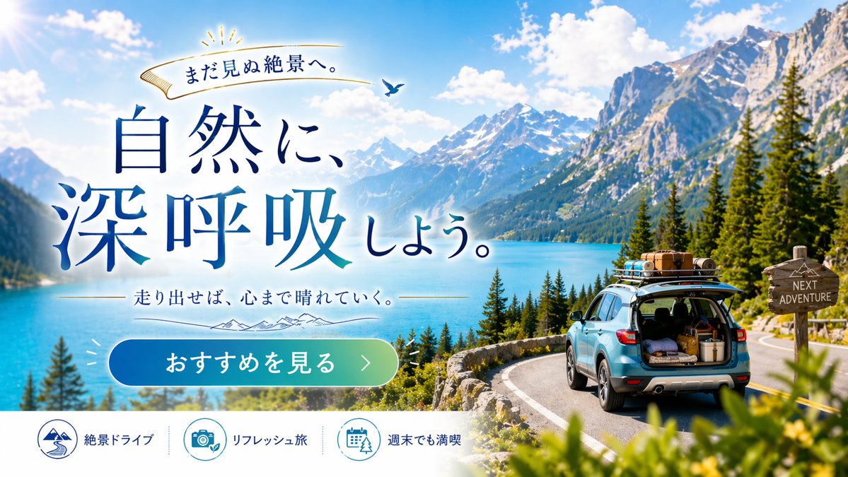 Scenic Travel Ad Banner Generator - AI 生成效果图
