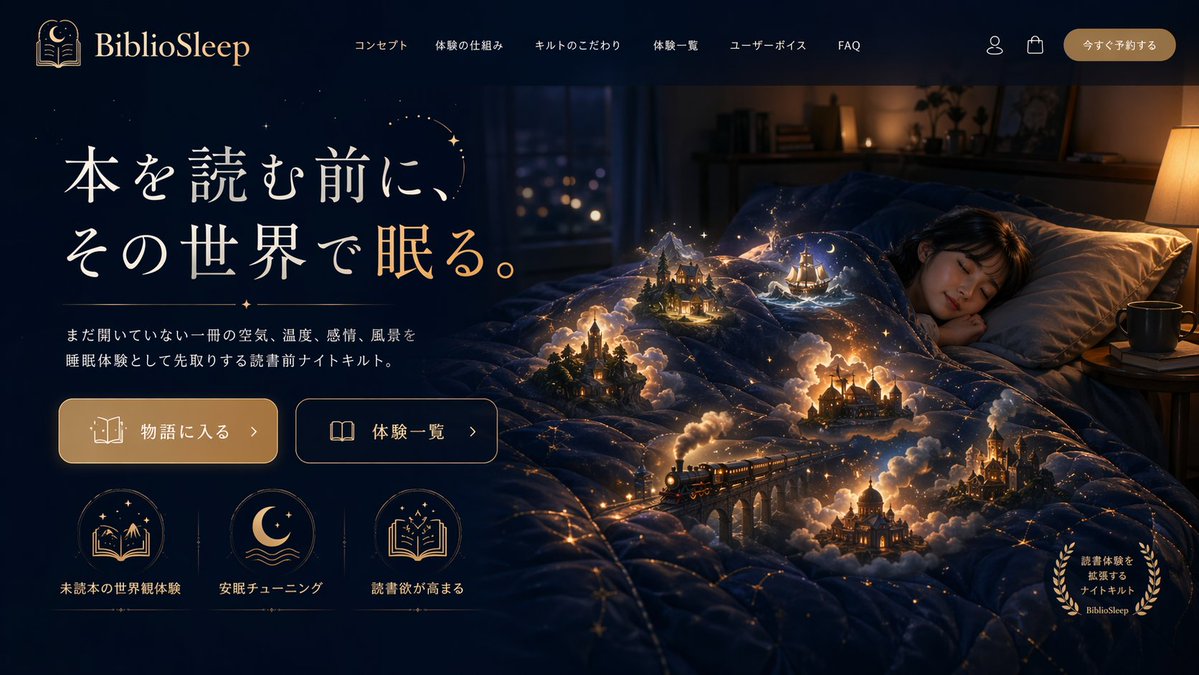 Magical Sleep Website Mockup - AI 生成效果图