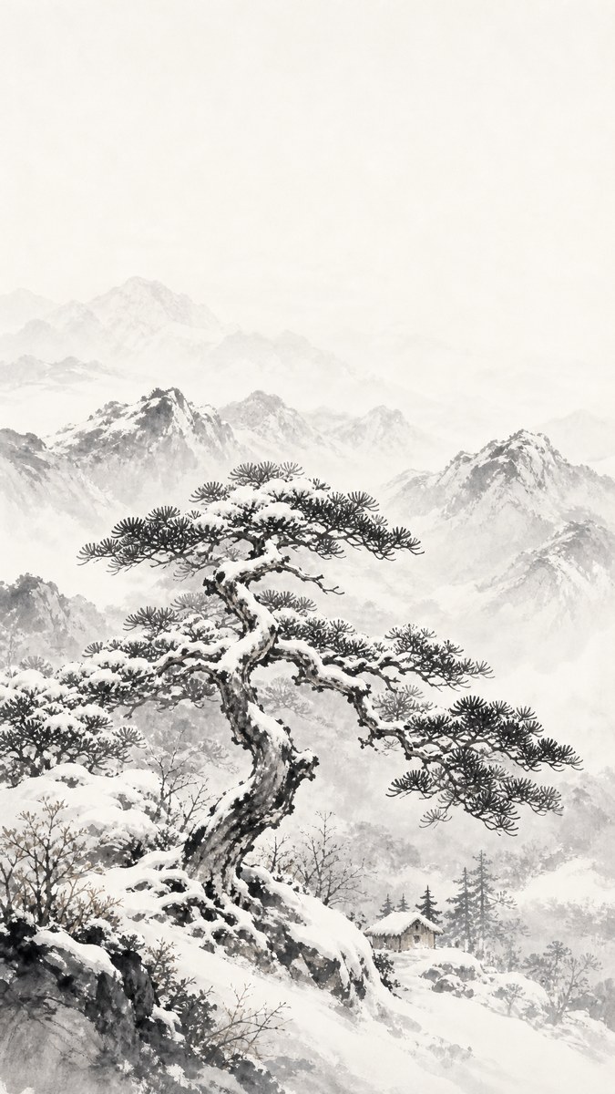 国风壁纸 · 水墨写意 - AI 生成效果图