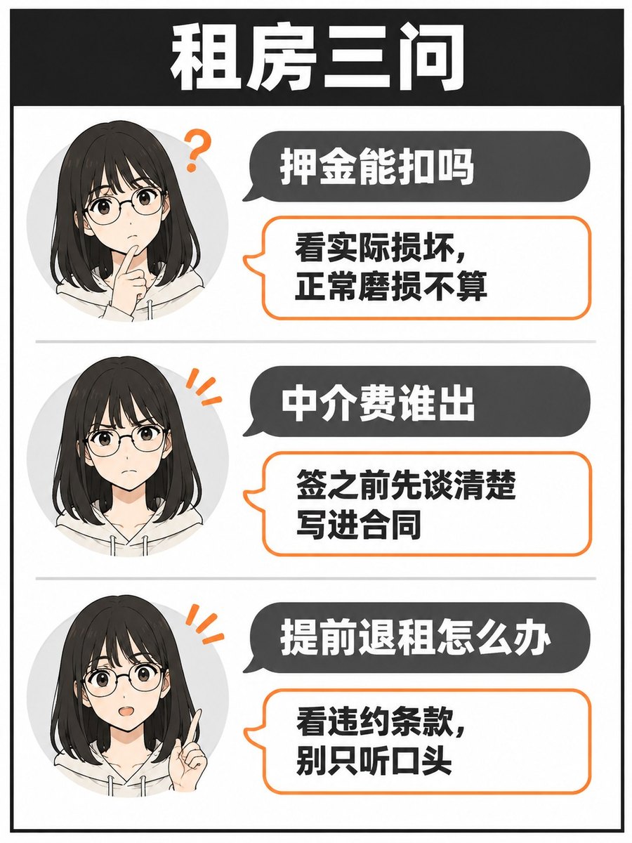 知识漫画 · 问答页(三问三答) - AI 生成效果图