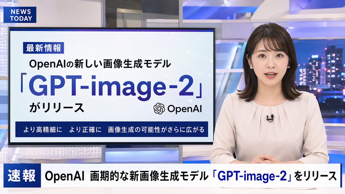 日本新闻广播模拟 - AI 生成效果图