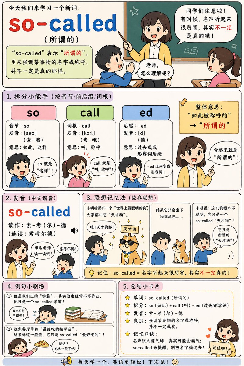 英语词汇教学信息图 - AI 生成效果图