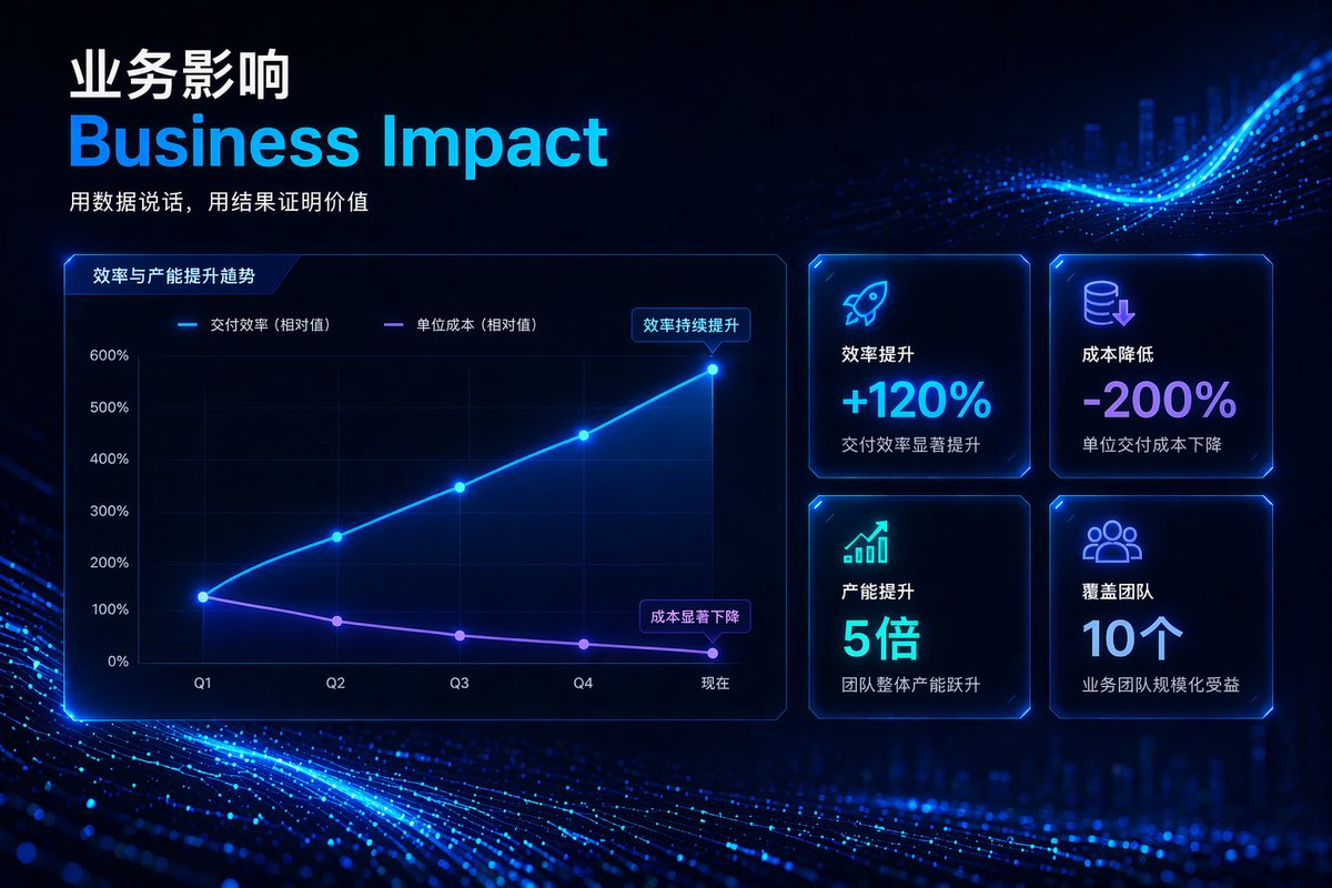 高科技企业 KPI 演示 Slides - AI 生成效果图