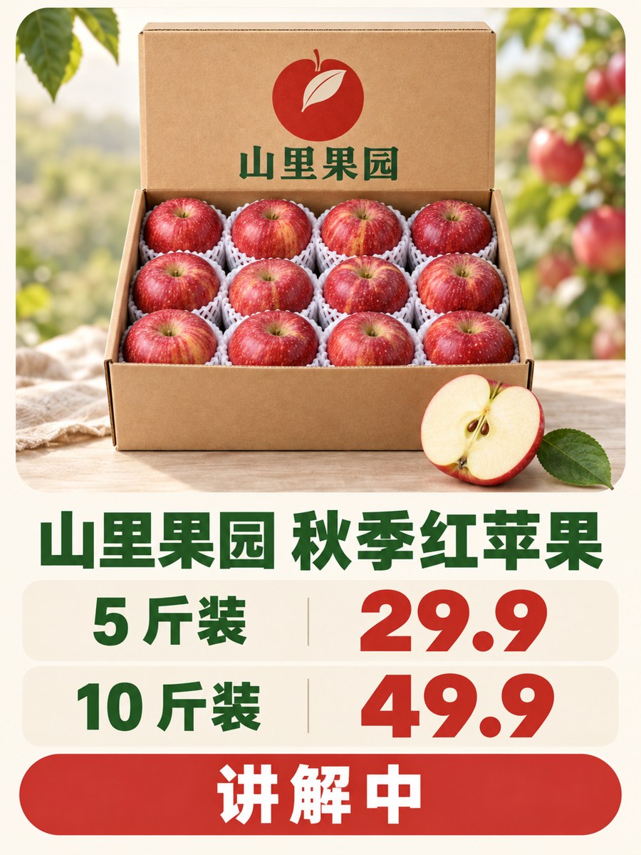 产地直播 · 商品讲解贴片 - AI 生成效果图