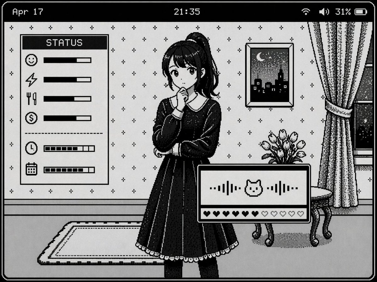 复古像素风 UI 样机 - AI 生成效果图