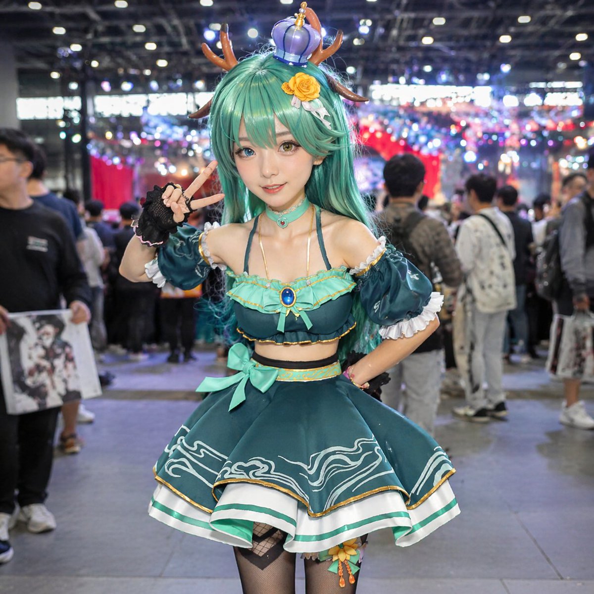 漫展 Cosplayer 肖像 - AI 生成效果图
