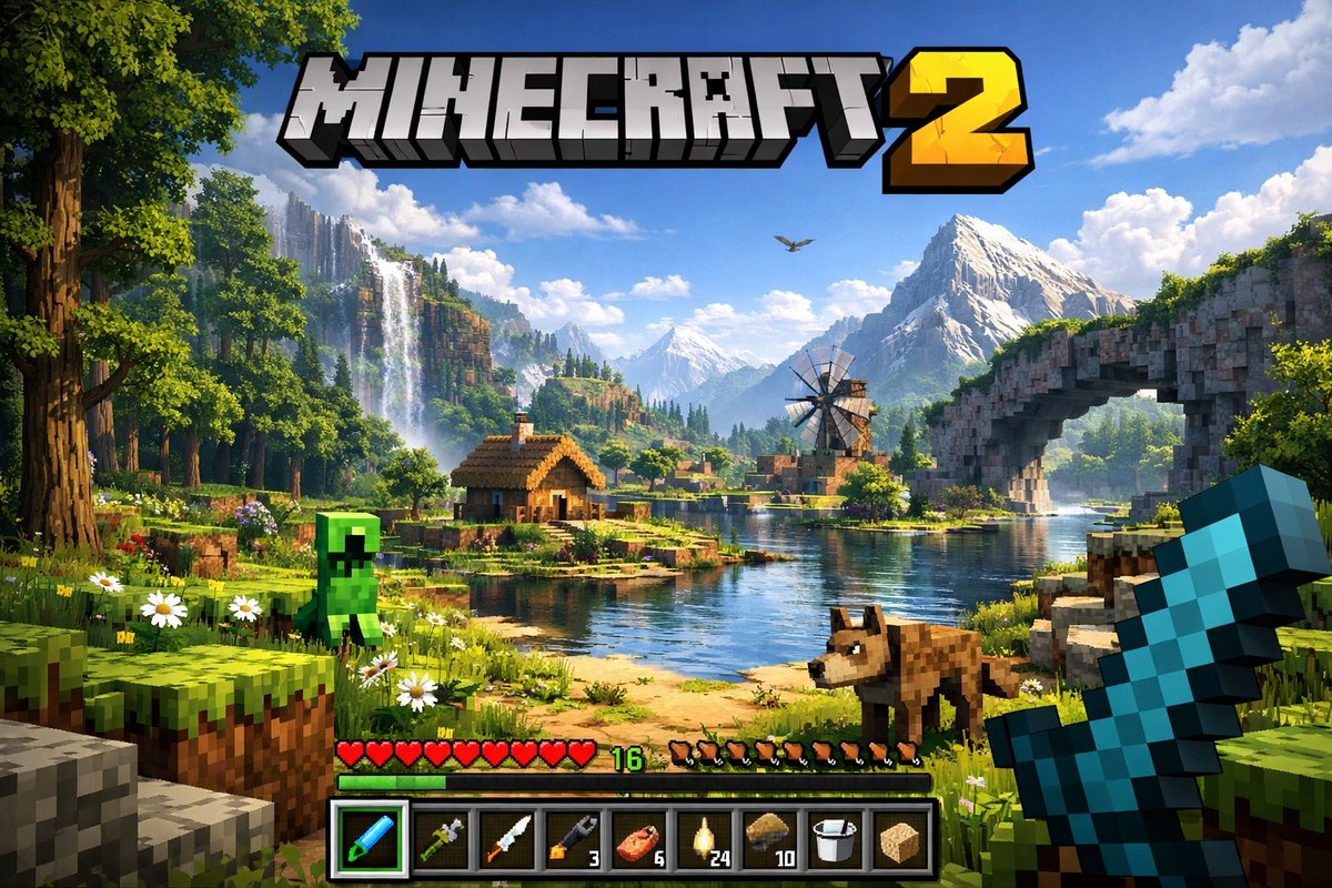 Next-Gen Voxel Game Screenshot - AI 生成效果图