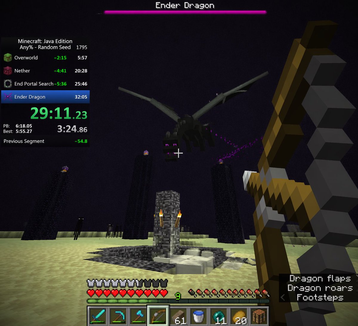 Voxel Speedrun HUD 截图 - AI 生成效果图