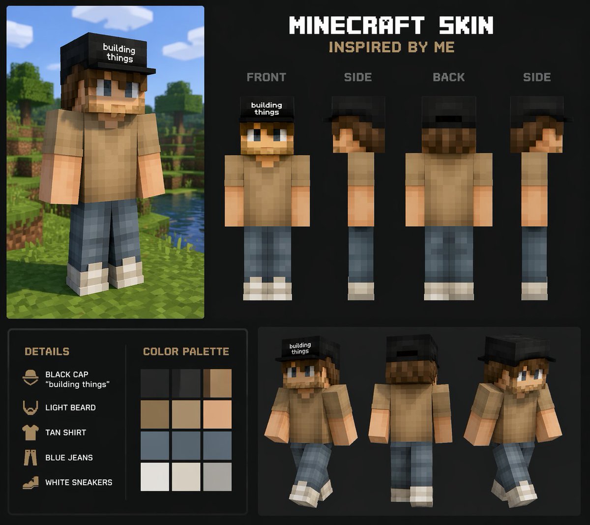 Personalized Minecraft Skin Prompt - AI 生成效果图