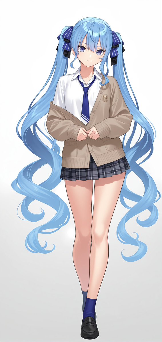 动漫女学生全身肖像 - AI 生成效果图