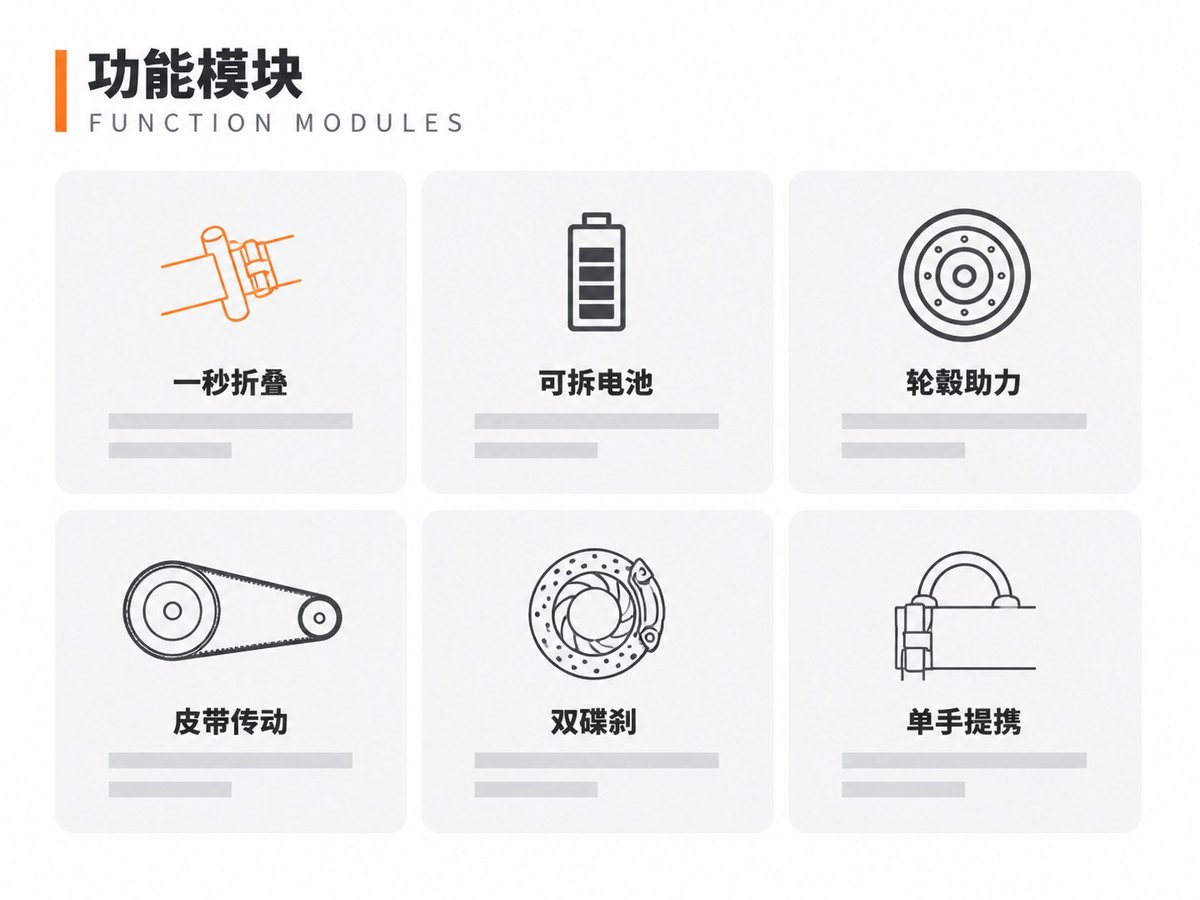 设计展板 · 功能模块说明(六卡片) - AI 生成效果图