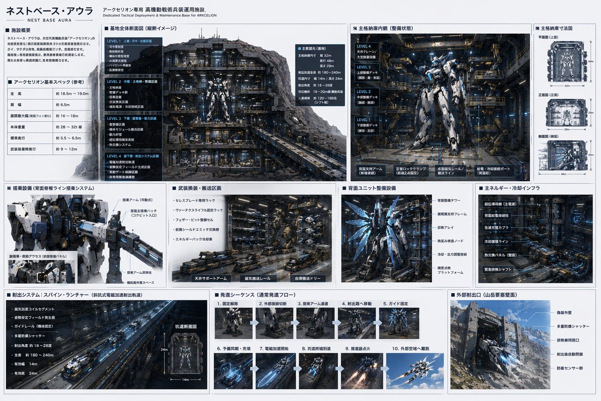 Mecha Base 技术规格表 - AI 生成效果图