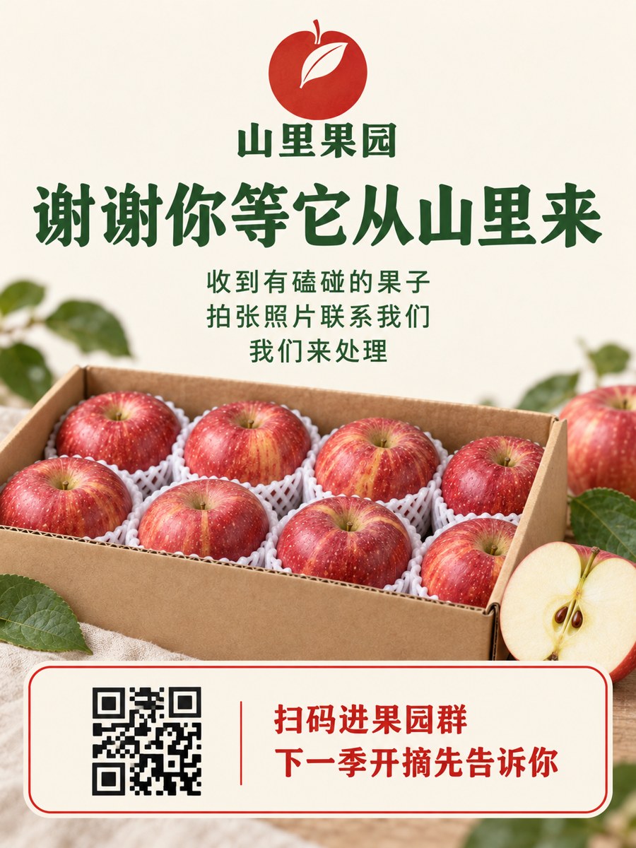产地直播 · 随箱售后卡 - AI 生成效果图