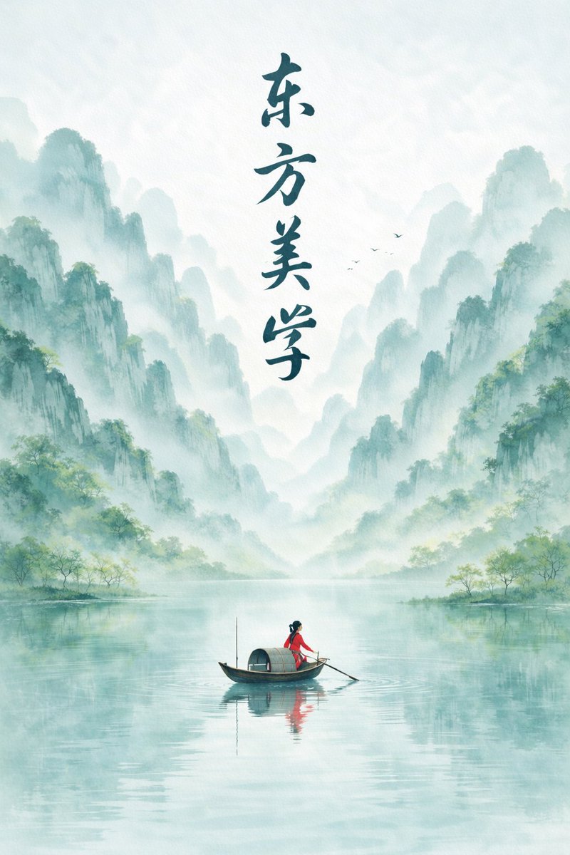Oriental Aesthetics Ink Wash Poster - AI 生成效果图