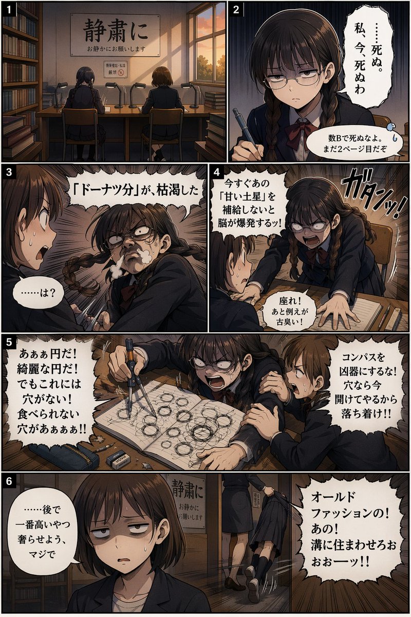 6 格喜剧漫画页面 - AI 生成效果图