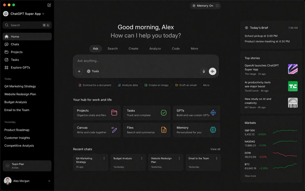 ChatGPT 界面截图 - AI 生成效果图