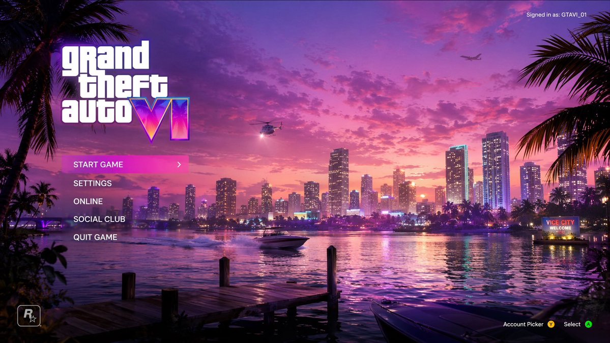 Vice City 风格游戏菜单模型 - AI 生成效果图